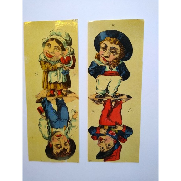 Victorian Parlour Game Art Print Whimsical Weird Strange Comical Characters - Picture 4 of 5